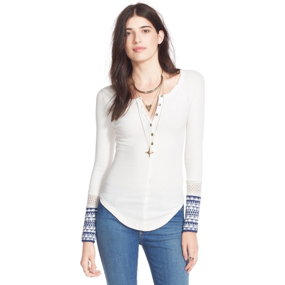 Free People Tops - Free people Newbie ski lodge cuff thermal top